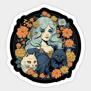 Witch and Her Pets Sticker